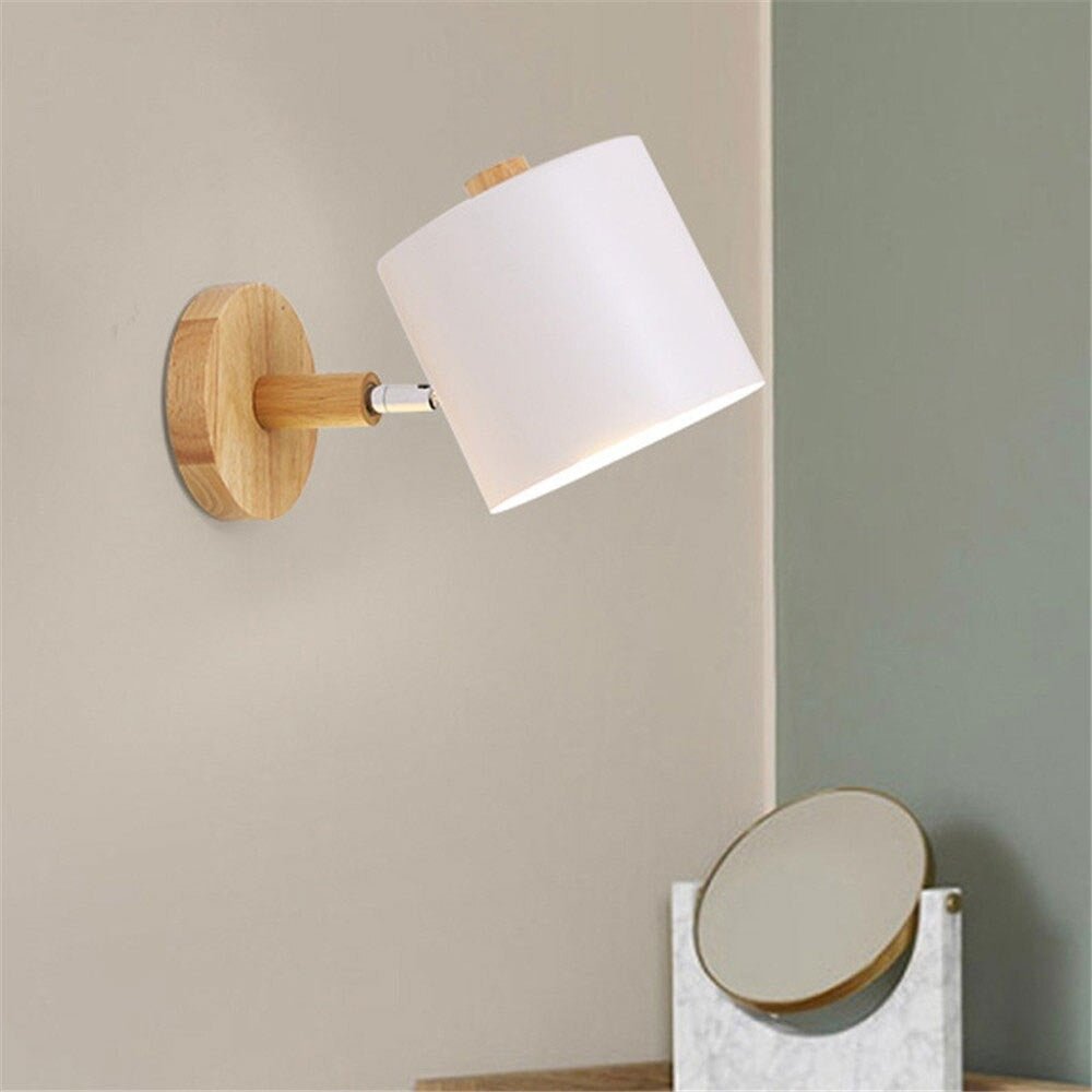 Nachttischlampe Wand Holz Skandinavischer Stil – Produktansicht 2