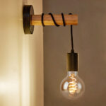Nachttischlampe Wand Industriell Schwarz