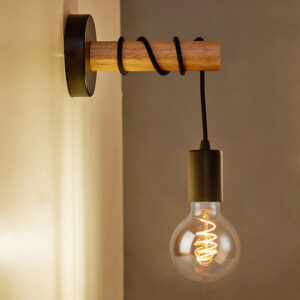 Nachttischlampe Wand Industriell Schwarz