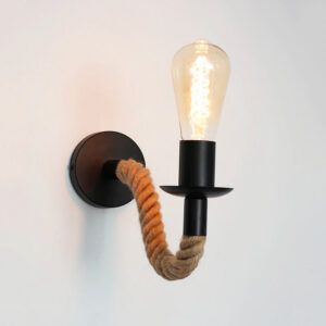 Nachttischlampe Wand Industriell Seil