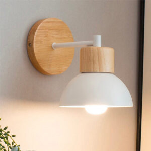 Nachttischlampe Wand Retro Holz