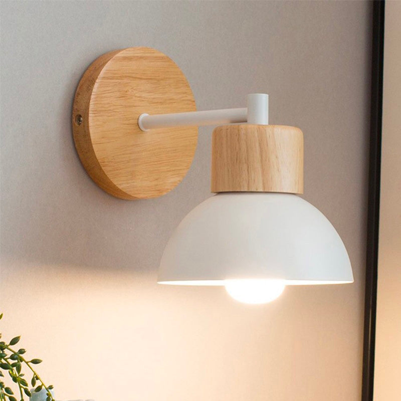 Nachttischlampe Wand Retro Holz