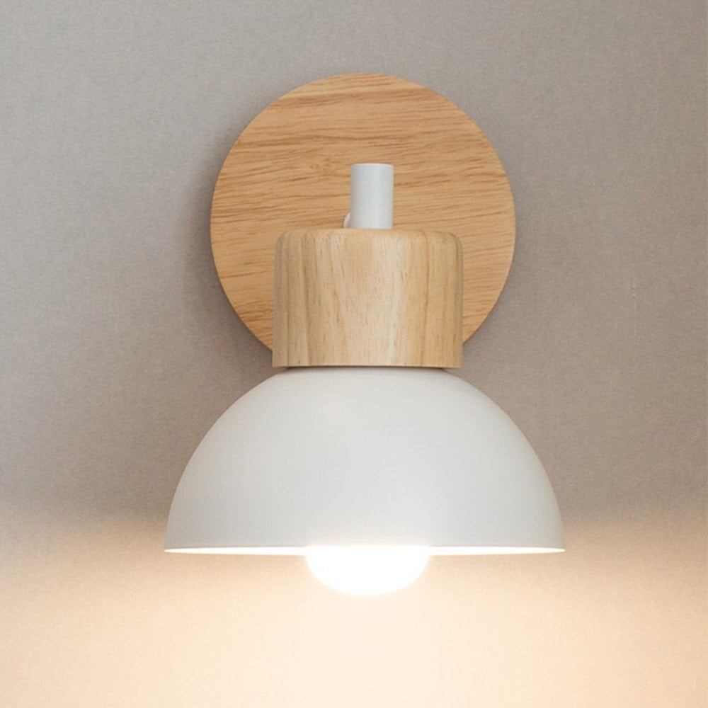 Nachttischlampe Wand Retro Holz – Produktansicht 3