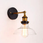 Nachttischlampe Wand Vintage Glas