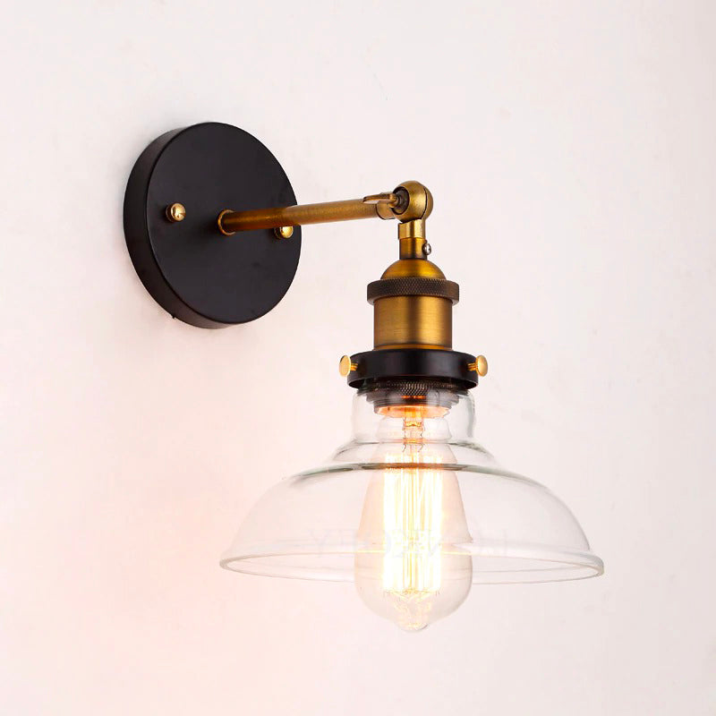 Nachttischlampe Wand Vintage Glas