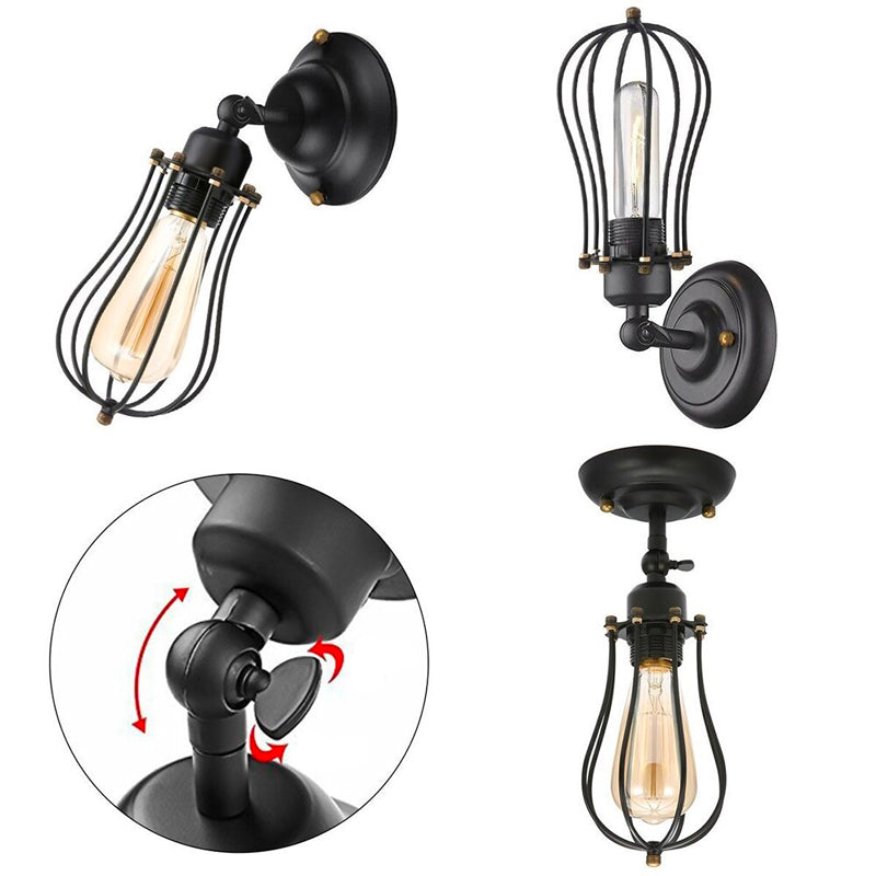 Nachttischlampe Wand Vintage Industrie-Look – Produktansicht 5